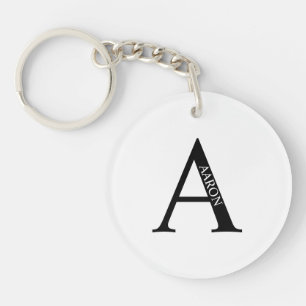 Personalized Monogram and Name Keychain