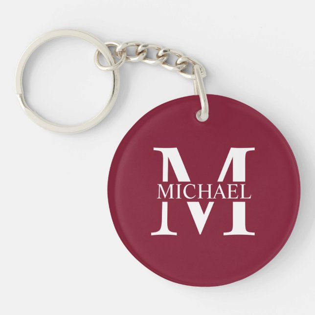 Personalized Monogram and Name Keychain (Front)