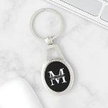 Personalized Monogram and Name Keychain<br><div class="desc">Personalized Monogram and Name Gifts
featuring personalized monogram and name in classic serif font style.

Perfect as father's day gifts for dad,  gifts for grandfather,  husband,  groom,  best man,  groomsmen and more.</div>