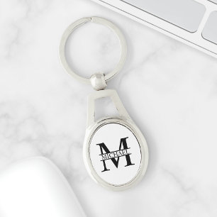 Personalized Monogram and Name Keychain