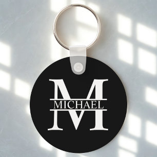 Personalized Monogram and Name Keychain