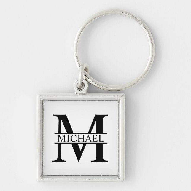 Personalized Monogram and Name Keychain (Front)