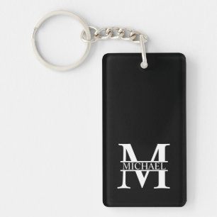 Personalized Monogram and Name Keychain
