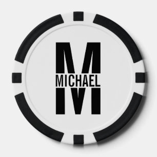 Personalized Monogram and Name Keychain Poker Chips