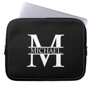Personalized Monogram and Name Laptop Sleeve