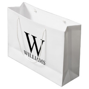 Personalized Monogram and Name Large Gift Bag
