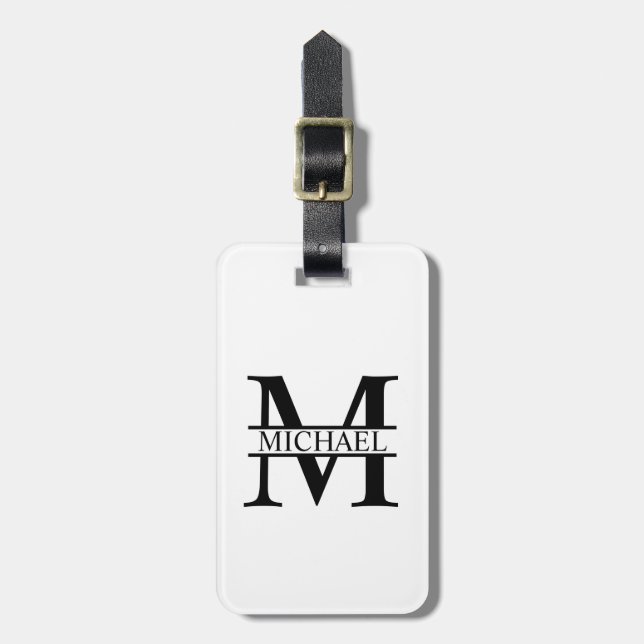 Personalized Monogram and Name Luggage Tag (Front Vertical)
