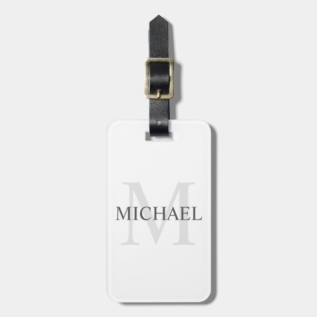 Personalized Monogram and Name Luggage Tag (Front Vertical)