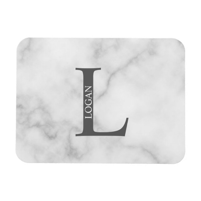 Personalized Monogram and Name Magnet (Horizontal)