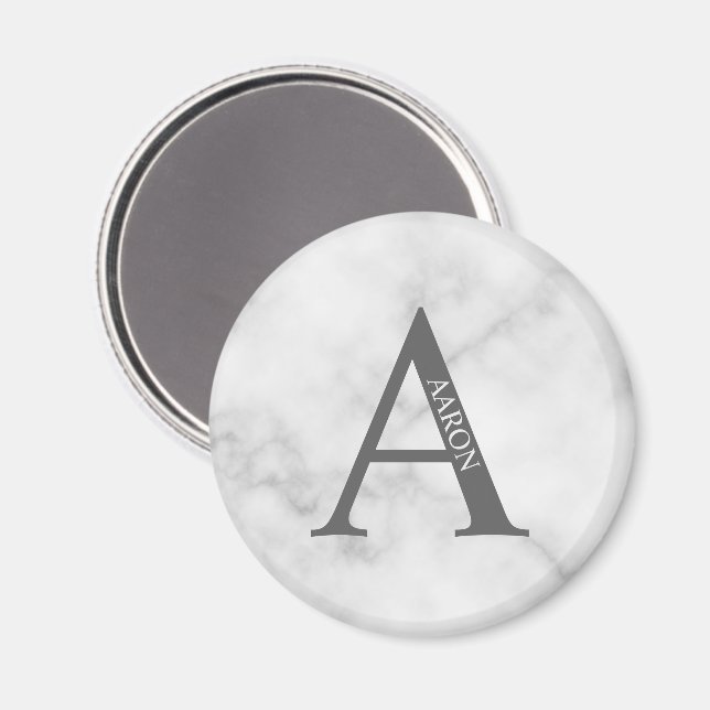 Personalized Monogram and Name Magnet (Front/Back)