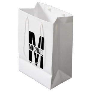 Personalized Monogram and Name Medium Gift Bag