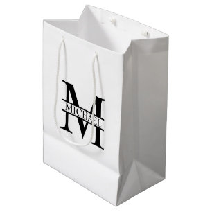 Personalized Monogram and Name Medium Gift Bag