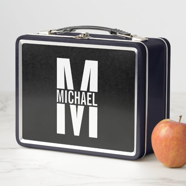 Personalized Monogram and Name Metal Lunch Box (In Situ)
