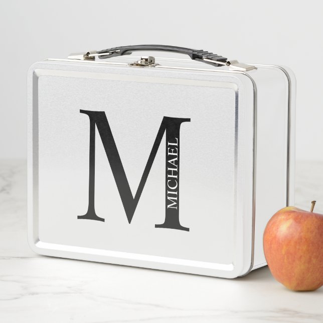 Personalized Monogram and Name Metal Lunch Box (In Situ)