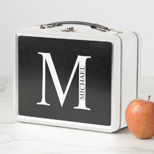 Personalized Monogram and Name Metal Lunch Box