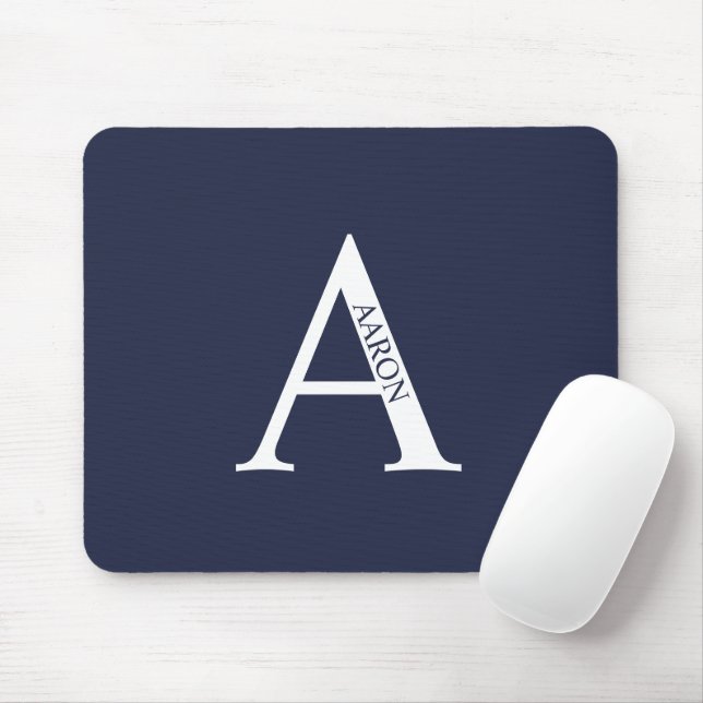 Personalized Monogram and Name Mouse Pad (With Mouse)