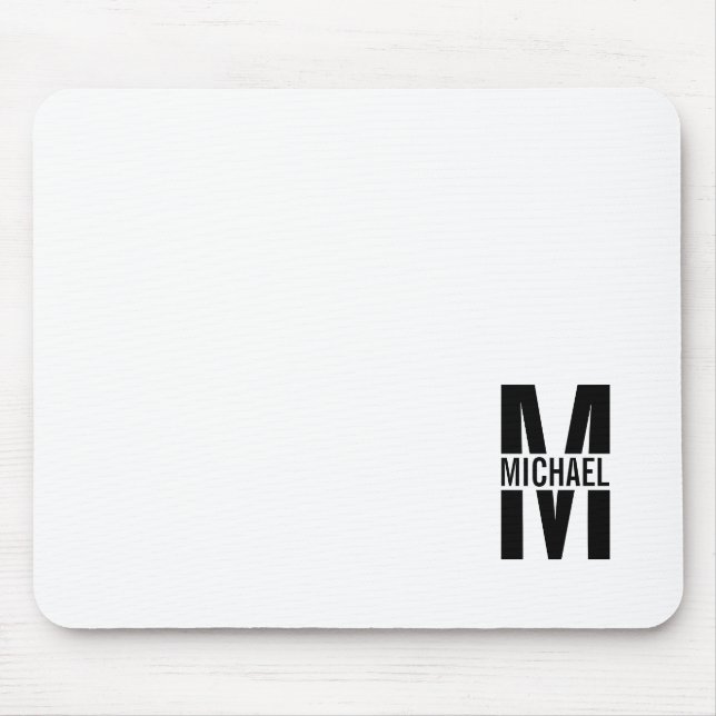 Personalized Monogram and Name Mouse Pad (Front)