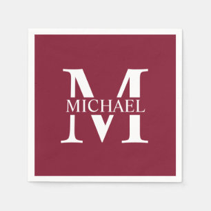 Personalized Monogram and Name Napkin
