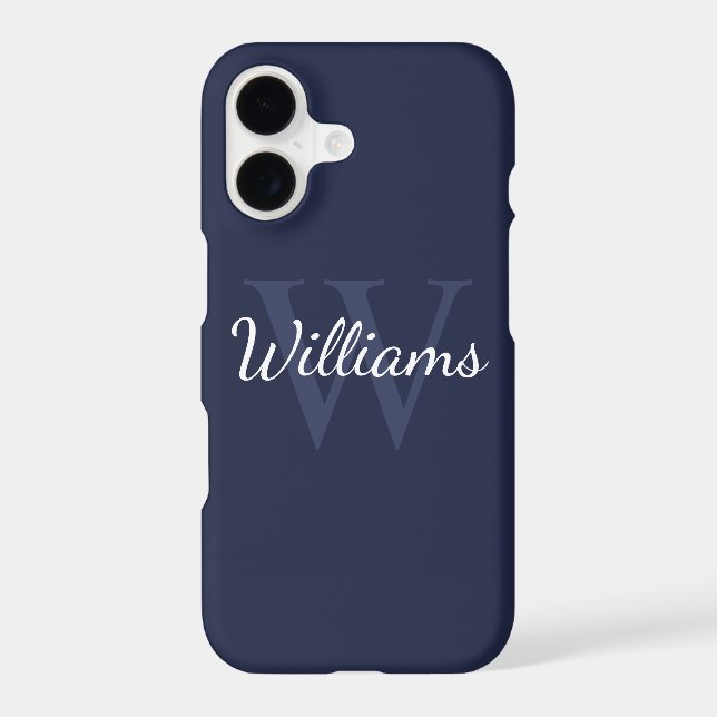 Personalized Monogram and Name Navy Blue (Back)