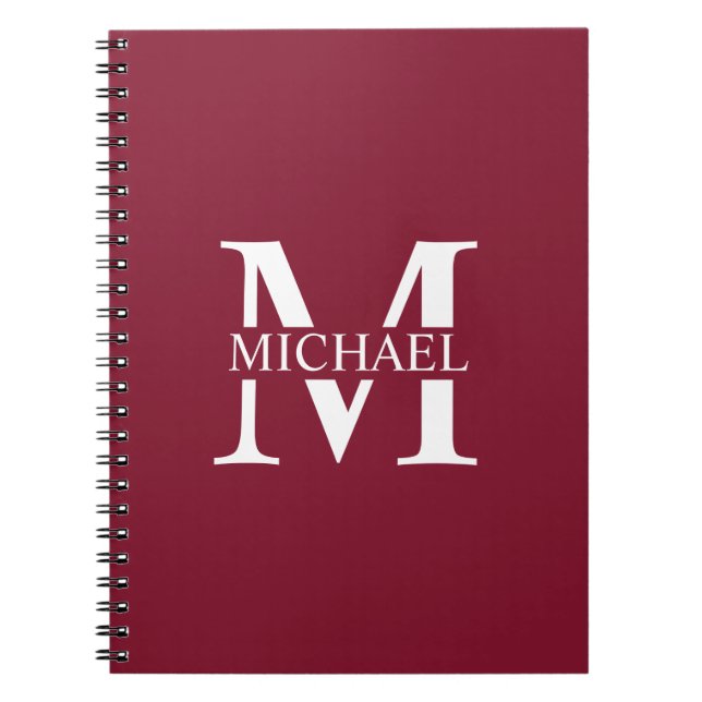 Personalized Monogram and Name Notebook (Front)