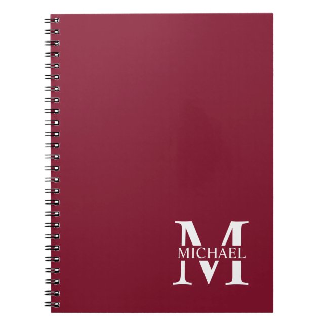 Personalized Monogram and Name Notebook (Front)