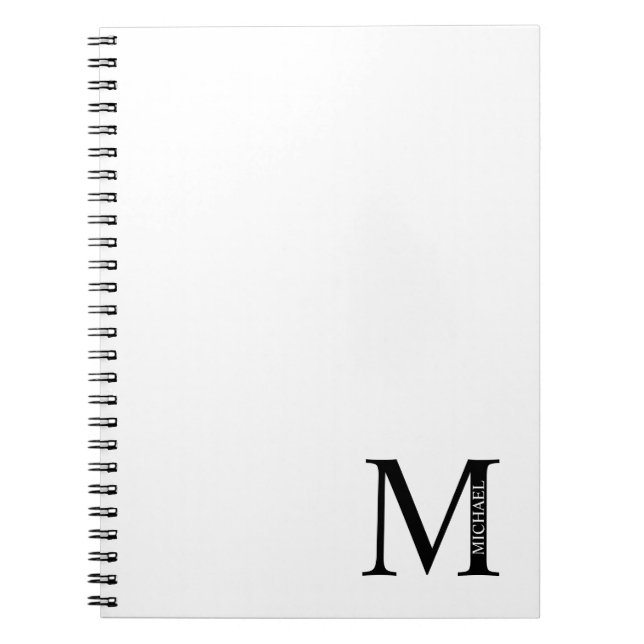 Personalized Monogram and Name Notebook (Front)