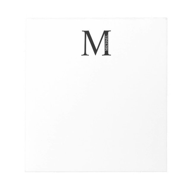 Personalized Monogram and Name Notepad (Front)