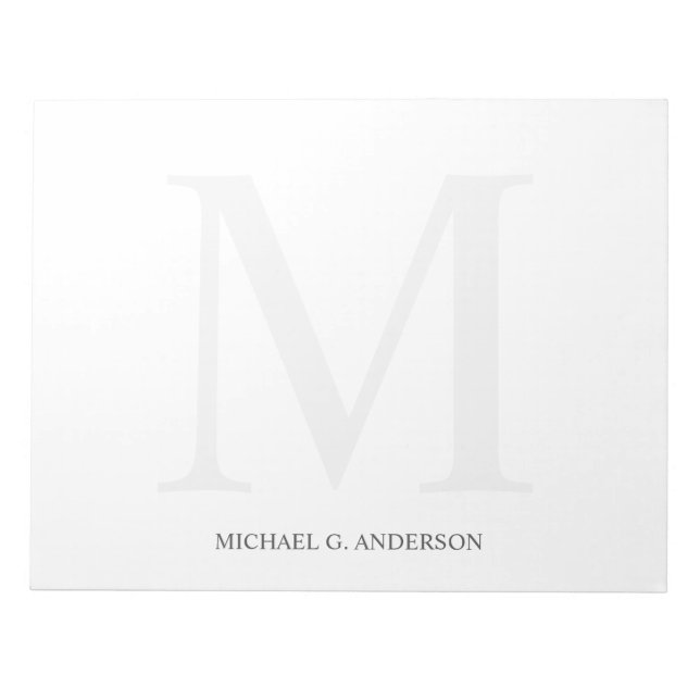Personalized Monogram and Name Notepad (Front)
