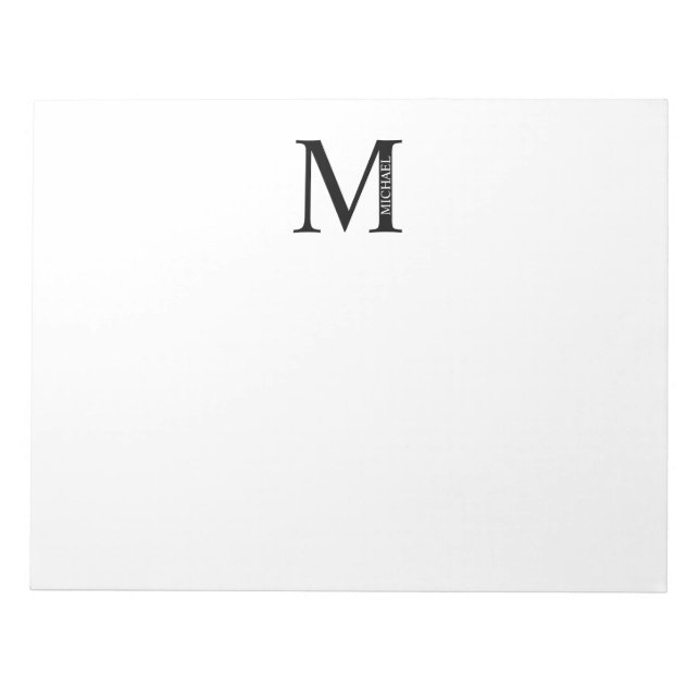 Personalized Monogram and Name Notepad (Front)