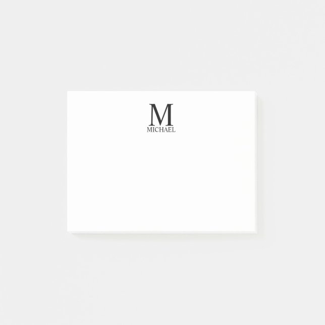 Personalized Monogram and Name Notepad (Front)