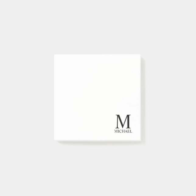 Personalized Monogram and Name Notepad (Front)