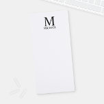 Personalized Monogram and Name Notepad<br><div class="desc">Personalized Monogram and Name Gift
features personalized monogram and name in black classic serif font style on white background.

Perfect as holiday gift,  father's day gift and gift for any special occasions.</div>