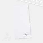 Personalized Monogram and Name Notepad<br><div class="desc">Personalized Monogram and Name Notepad
features personalized name in grey and monogram in light grey as background,  in classic serif font style,  on white background.</div>