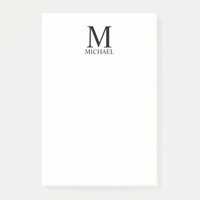 Personalized Monogram and Name Notepad (Front)