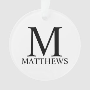 Personalized Monogram and Name Ornament