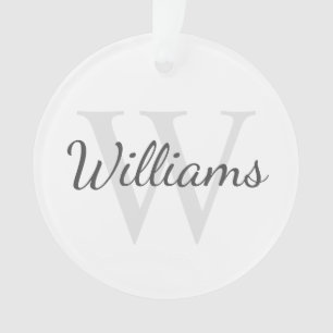 Personalized Monogram and Name Ornament