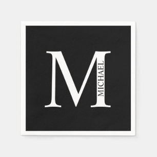 Personalized Monogram and Name Paper Napkins