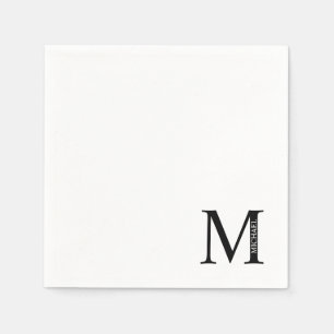 Personalized Monogram and Name Paper Napkins