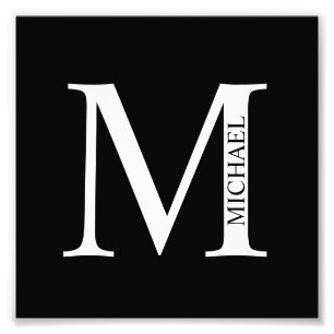 Personalized Monogram and Name Photo Print