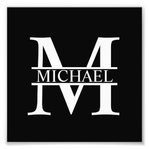 Personalized Monogram and Name Photo Print