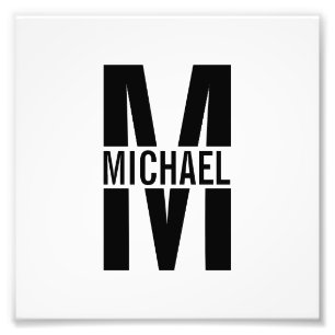 Personalized Monogram and Name Photo Print