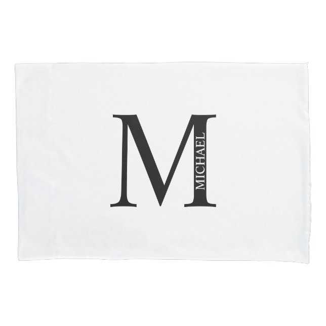 Personalized Monogram and Name Pillow Case (Front)