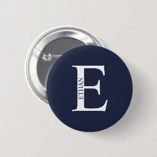 Personalized Monogram and Name Pinback Button