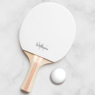 Personalized Monogram and Name Ping Pong Paddle