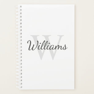 Personalized Monogram and Name Planner