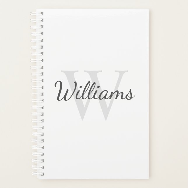 Personalized Monogram and Name Planner (Front)