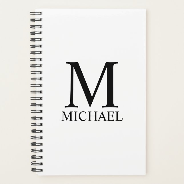 Personalized Monogram and Name Planner (Front)
