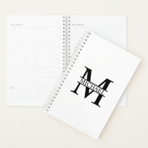 Personalized Monogram and Name Planner