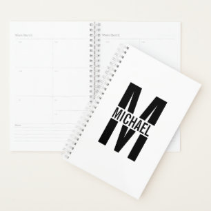 Personalized Monogram and Name Planner