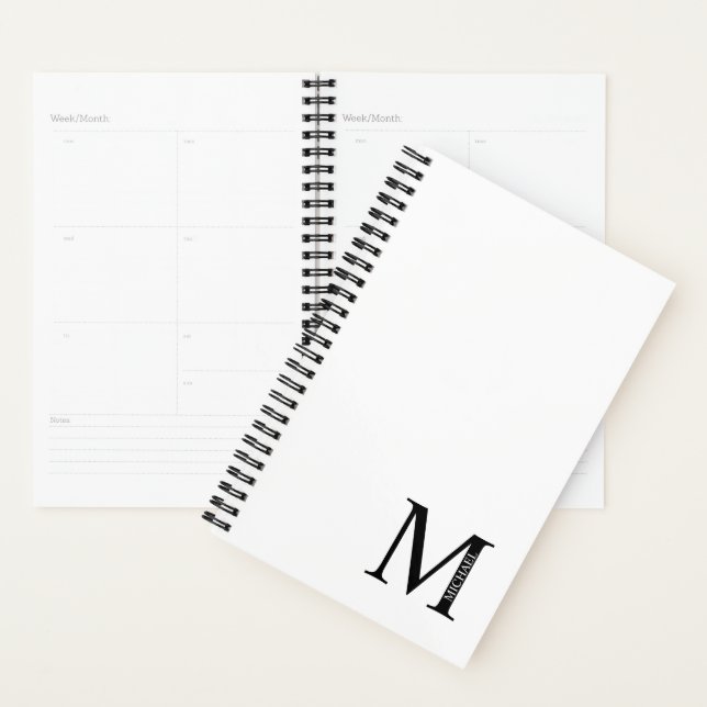 Personalized Monogram and Name Planner (Display)